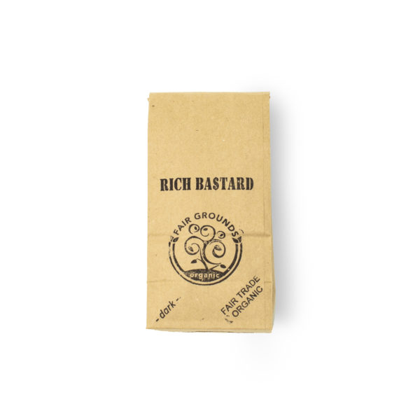 Fair Grounds Organic Fair Trade Coffee Roastery Etobicoke Mississauga-Rich Bastard-half pound bag new