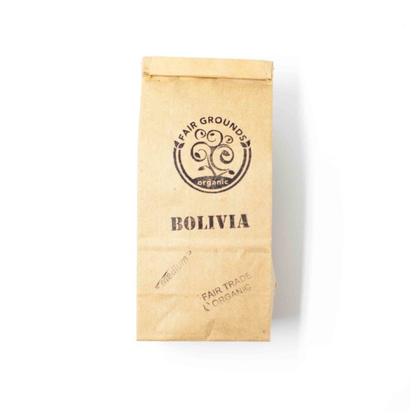 Fair Grounds Organic Fair Trade Coffee Roastery Etobicoke Mississauga-South America-Medium Roast-Bolivia-Roasted Organic Coffee-half pound bag