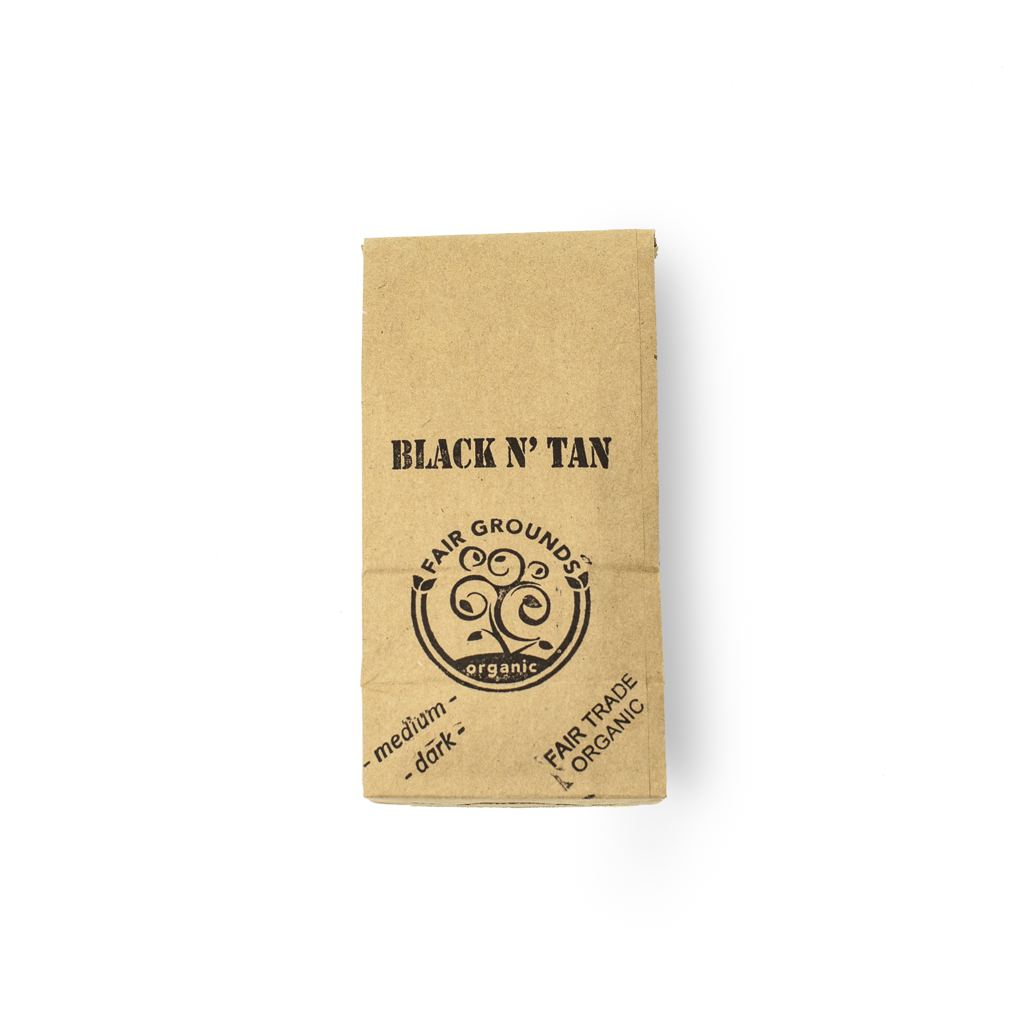 Fair Grounds Organic Fair Trade Coffee Roastery Etobicoke Mississauga-Black n tan-half pound bag new